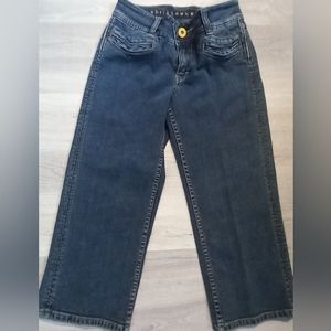 Christopher Blue mid-rise cropped straight leg women Jean